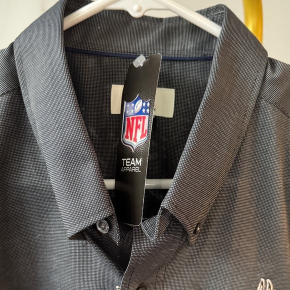 Cutter & Buck NFL Minnesota Vikings Charcoal Button Down Shirt NWT XL - Picture 3 of 13